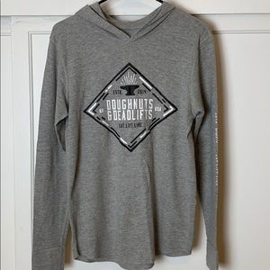 Doughnuts & Deadlifts thermal hoodie